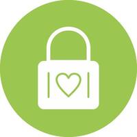 Heart Lock Glyph Multi Circle Icon vector