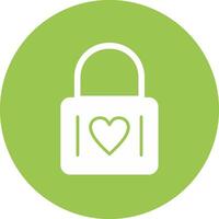 Heart Lock Glyph Multi Circle Icon vector