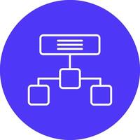 Hierarchical Structure Line Multi Circle Icon vector