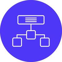 Hierarchical Structure Line Multi Circle Icon vector