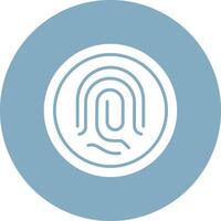 Biometric Identification Glyph Multi Circle Icon vector