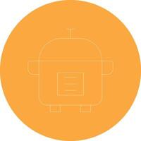 Rice Cooker Line Multi Circle Icon vector