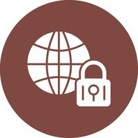 Internet Security Glyph Multi Circle Icon vector