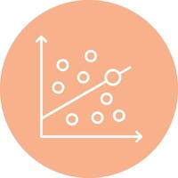 Scatter Graph Line Multi Circle Icon vector