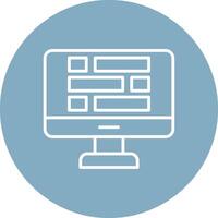 Dashboard Line Multi Circle Icon vector