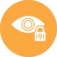 Retinal Scan Glyph Multi Circle Icon vector