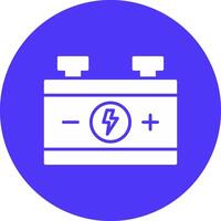 Car Battery Glyph Multi Circle Icon vector
