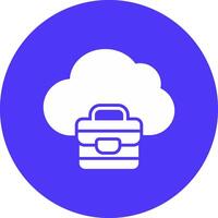 Cloud Glyph Multi Circle Icon vector