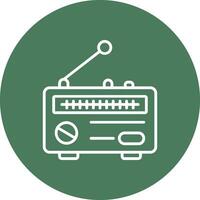 Radio Line Multi Circle Icon vector