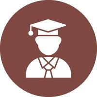 Student Glyph Multi Circle Icon vector
