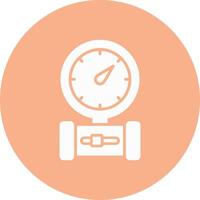 Pressure Gauge Glyph Multi Circle Icon vector