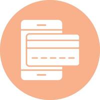 Mobile Payments Glyph Multi Circle Icon vector