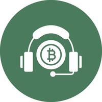 Customer Service Glyph Multi Circle Icon vector