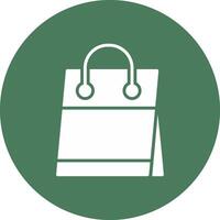 compras bolso glifo multi circulo icono vector