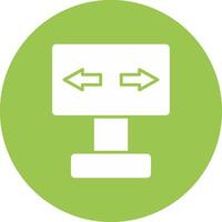 Signaling Glyph Multi Circle Icon vector