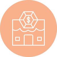 Pawn Shop Line Multi Circle Icon vector