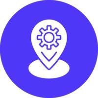 Location Glyph Multi Circle Icon vector