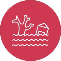 Flood Line Multi Circle Icon vector
