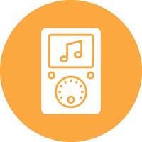 Music Player Glyph Multi Circle Icon vector