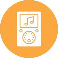 Music Player Glyph Multi Circle Icon vector