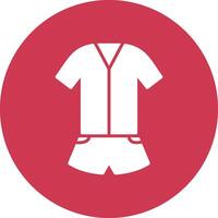 Jumpsuit Glyph Multi Circle Icon vector