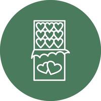 Chocolate Bar Line Multi Circle Icon vector