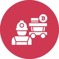 Proof Work Glyph Multi Circle Icon vector