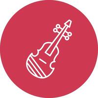 Violin Line Multi Circle Icon vector