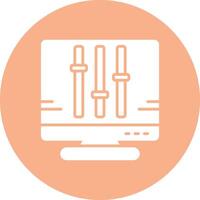 Equalization Glyph Multi Circle Icon vector