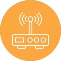 Modem Line Multi Circle Icon vector