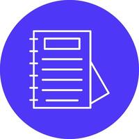 Notepad Line Multi Circle Icon vector