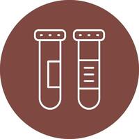 Test Tubes Line Multi Circle Icon vector
