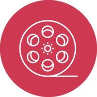 Film Reel Line Multi Circle Icon vector