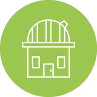 Observatory Line Multi Circle Icon vector