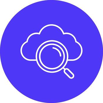 Cloud Computing Line Multi Circle Icon vector