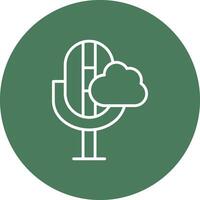 Cloud Line Multi Circle Icon vector