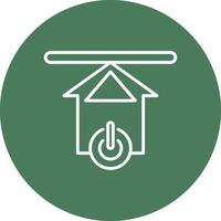 Upload Line Multi Circle Icon vector