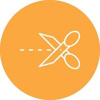 Cut Line Multi Circle Icon vector