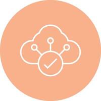 Cloud Line Multi Circle Icon vector