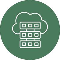 Cloud Computing Line Multi Circle Icon vector