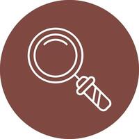 Magnifying Glass Line Multi Circle Icon vector