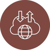 Cloud Line Multi Circle Icon vector