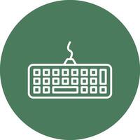 Keybord Line Multi Circle Icon vector