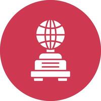 Globe Glyph Multi Circle Icon vector