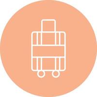 Luggage Line Multi Circle Icon vector