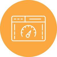 Speed Test Line Multi Circle Icon vector