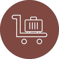 Trolley Line Multi Circle Icon vector
