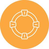 Life Saver Line Multi Circle Icon vector