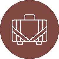 Suitcase Line Multi Circle Icon vector