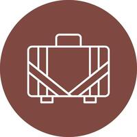 Suitcase Line Multi Circle Icon vector